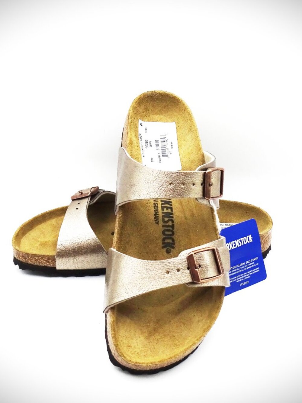 BIRKENSTOCK Sydney Slide Sandal Women in Bronze Metallic Size 38/7.5